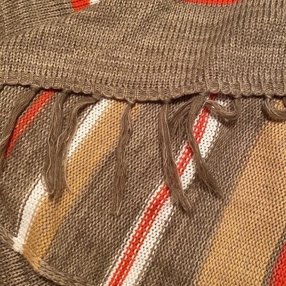 Altar’d State Shawl Blanket Fringed Cardigan Tan Orange Size Medium - Picture 8 of 8